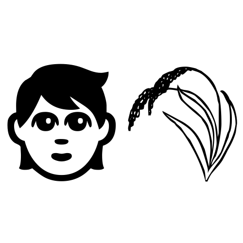 🧑🌾 Emoji Domain black and white Symbola rendering